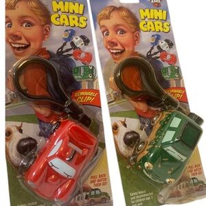 Vintage 2000 Set Of 2 CHEVRON Mini Cars Pull Back Action Toy Keychain  4-Wheeler